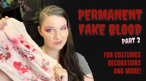 make fake blood on clothes|how to make vampire blood.